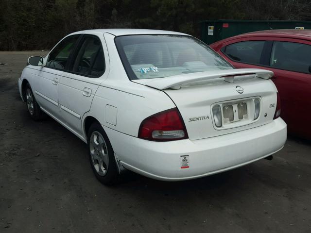 3N1CB51D83L779826 - 2003 NISSAN SENTRA XE WHITE photo 3