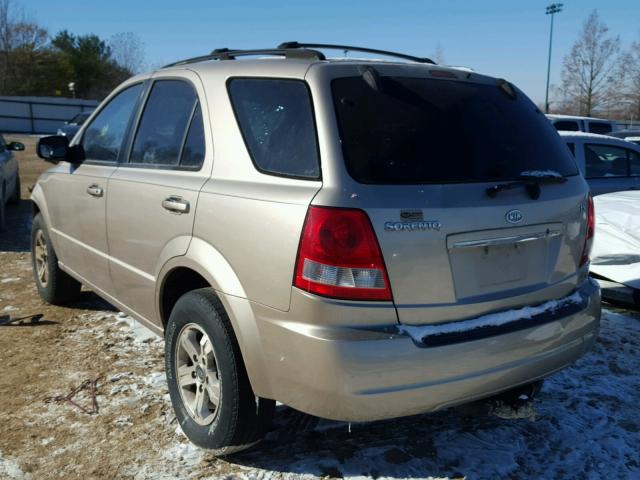 KNDJC733755351797 - 2005 KIA SORENTO EX TAN photo 3