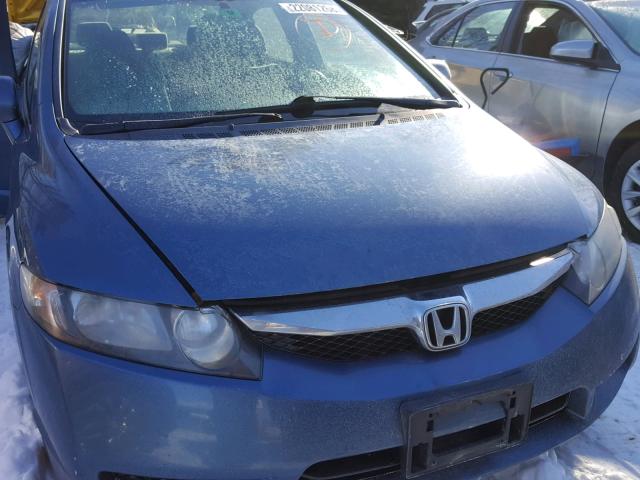 2HGFA16589H366055 - 2009 HONDA CIVIC LX BLUE photo 9