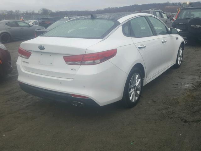 5XXGU4L32GG064730 - 2016 KIA OPTIMA EX WHITE photo 4