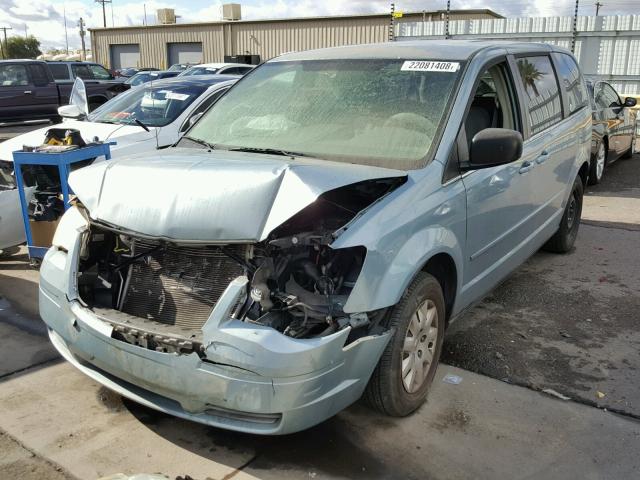 2A8HR44E69R581229 - 2009 CHRYSLER TOWN & COU BLUE photo 2