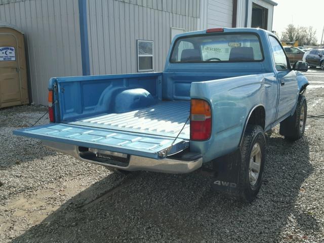 4TAPM62NXVZ322285 - 1997 TOYOTA TACOMA BLUE photo 4