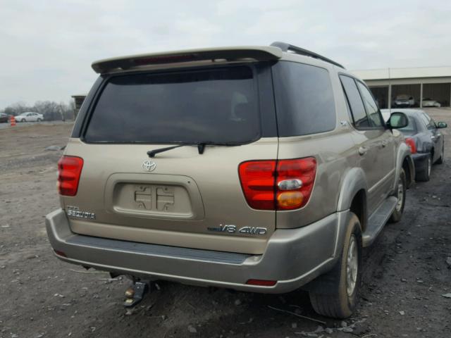 5TDBT44A84S209855 - 2004 TOYOTA SEQUOIA SR TAN photo 4