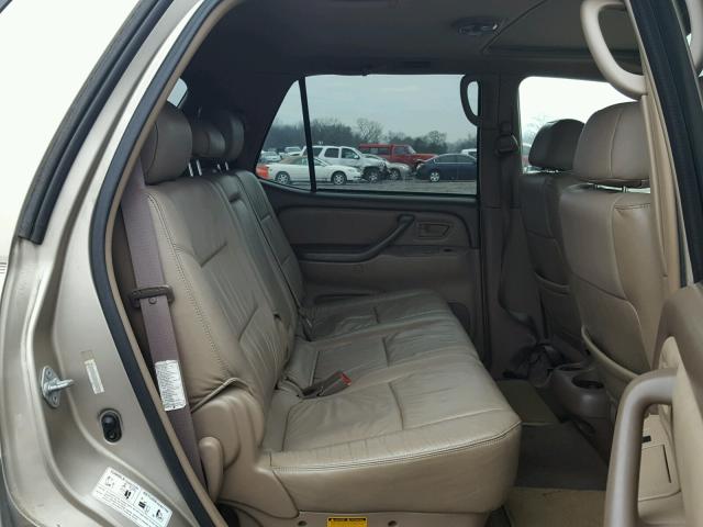 5TDBT44A84S209855 - 2004 TOYOTA SEQUOIA SR TAN photo 6