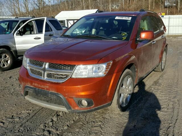 3C4PDCDG1CT223957 - 2012 DODGE JOURNEY CR ORANGE photo 2