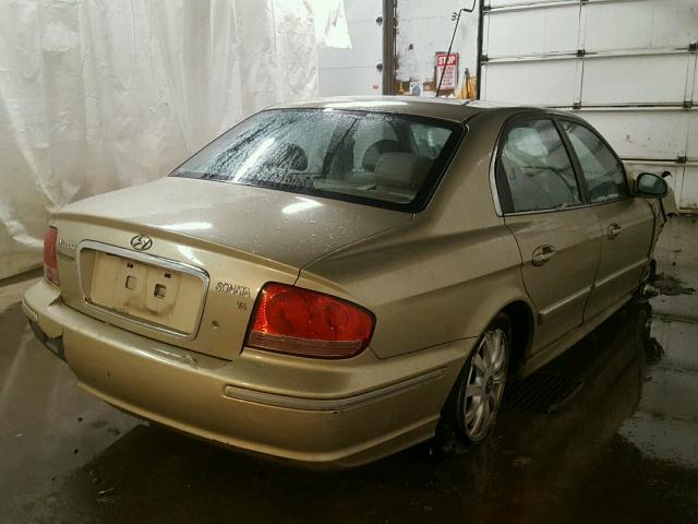 KMHWF35H44A963701 - 2004 HYUNDAI SONATA GLS GOLD photo 4