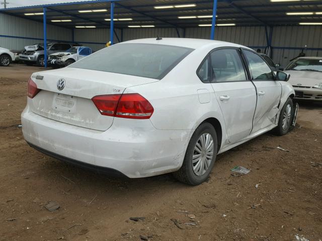 1VWAS7A32EC035139 - 2014 VOLKSWAGEN PASSAT S WHITE photo 4