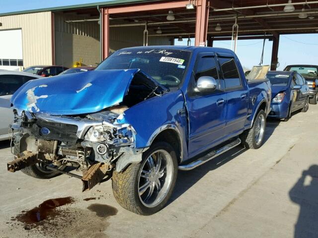 1FTRW07L61KF42635 - 2001 FORD F150 SUPER BLUE photo 2