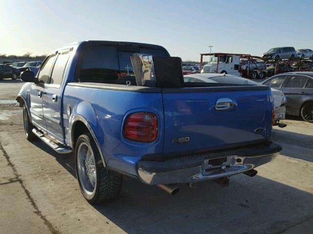 1FTRW07L61KF42635 - 2001 FORD F150 SUPER BLUE photo 3