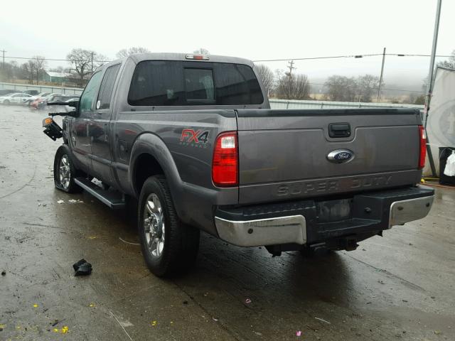 1FT7W2BT0EEB57330 - 2014 FORD F250 SUPER GRAY photo 3