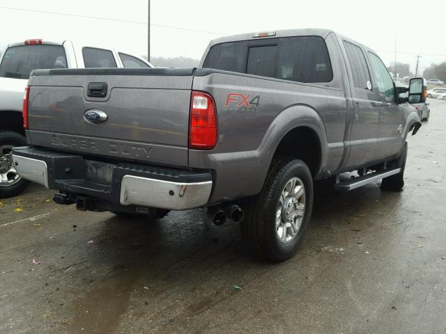 1FT7W2BT0EEB57330 - 2014 FORD F250 SUPER GRAY photo 4