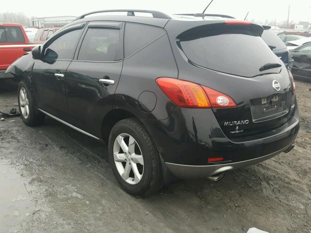 JN8AZ18W29W149663 - 2009 NISSAN MURANO S BLACK photo 3