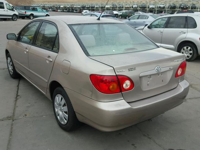 1NXBR32E43Z185607 - 2003 TOYOTA COROLLA CE GOLD photo 3