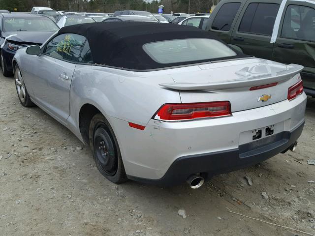 2G1FC3D35E9294010 - 2014 CHEVROLET CAMARO LT SILVER photo 9