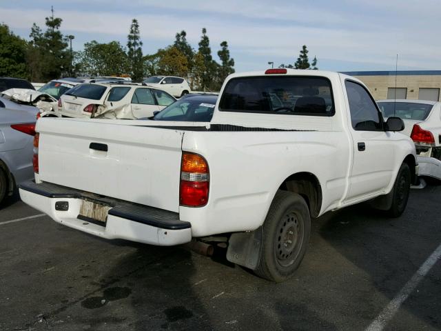 5TENL42N82Z139521 - 2002 TOYOTA TACOMA WHITE photo 4