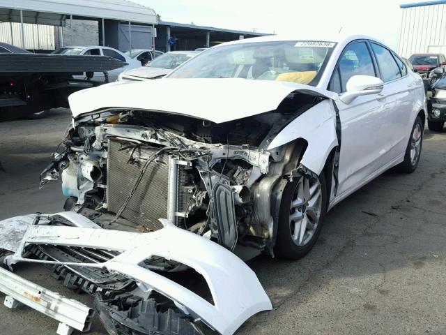 3FA6P0H79DR256429 - 2013 FORD FUSION SE WHITE photo 2