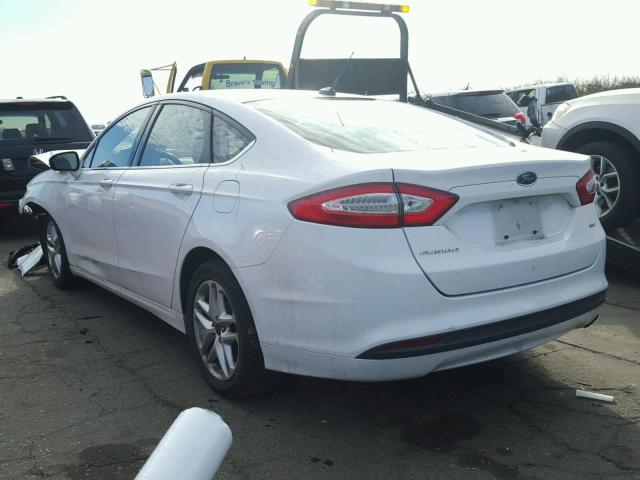 3FA6P0H79DR256429 - 2013 FORD FUSION SE WHITE photo 3