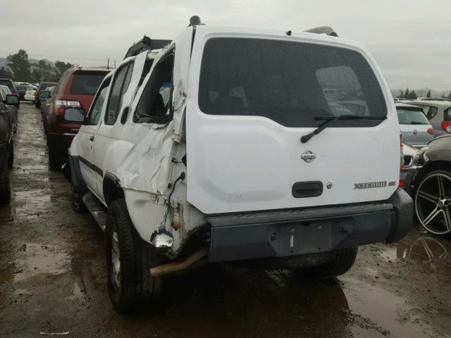 5N1ED28Y1YC527177 - 2000 NISSAN XTERRA XE WHITE photo 3