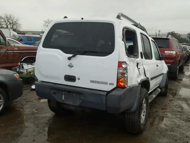 5N1ED28Y1YC527177 - 2000 NISSAN XTERRA XE WHITE photo 4