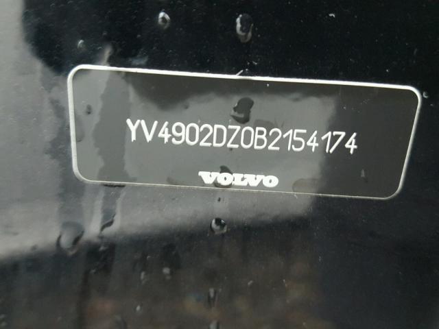 YV4902DZ0B2154174 - 2011 VOLVO XC60 T6 BLACK photo 10