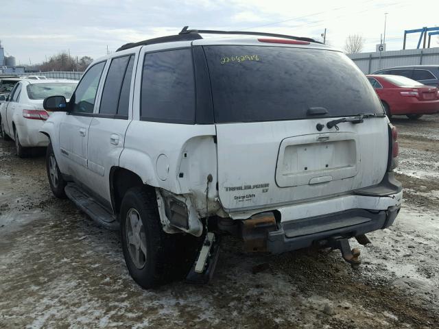 1GNDT13S852359434 - 2005 CHEVROLET TRAILBLAZE WHITE photo 3