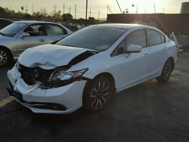 19XFB2F95FE235774 - 2015 HONDA CIVIC EXL WHITE photo 2