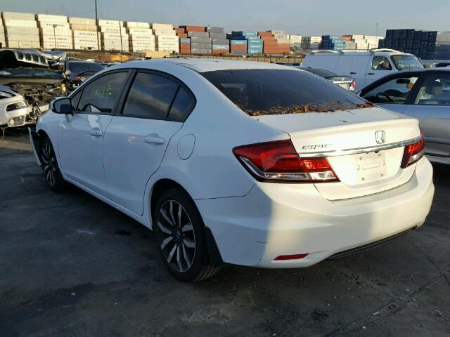 19XFB2F95FE235774 - 2015 HONDA CIVIC EXL WHITE photo 3