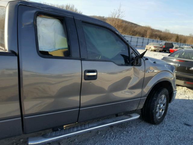 1FTEX1C81AFD17972 - 2010 FORD F150 SUPER GRAY photo 9