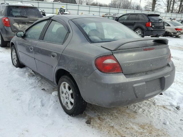 1B3ES56CX5D187425 - 2005 DODGE NEON SXT CHARCOAL photo 3