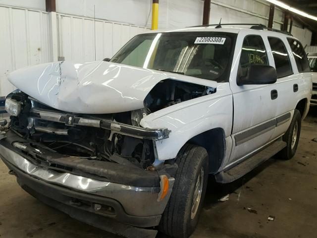 1GNEK13T85R191060 - 2005 CHEVROLET TAHOE K150 WHITE photo 2