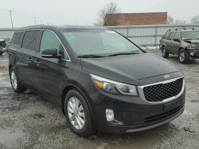 KNDMC5C12F6025059 - 2015 KIA SEDONA EX BLACK photo 1