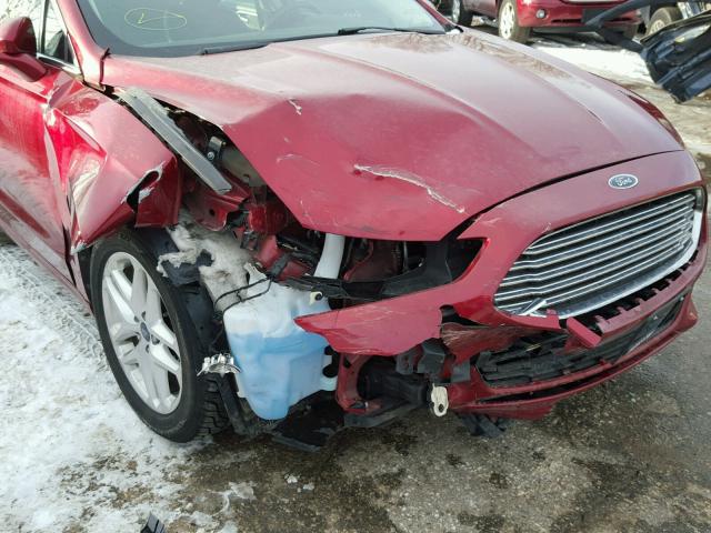 3FA6P0HR3DR272577 - 2013 FORD FUSION SE RED photo 10