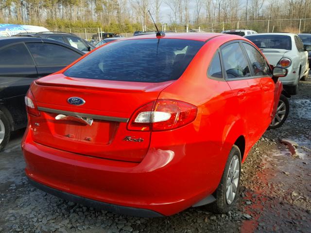 3FADP4BJ2CM129410 - 2012 FORD FIESTA SE RED photo 4