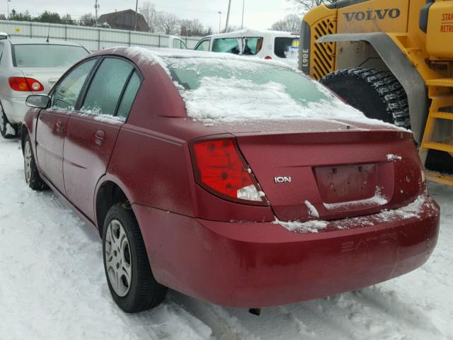 1G8AJ52F55Z144009 - 2005 SATURN ION LEVEL BURGUNDY photo 3