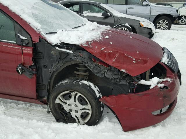 1G8AJ52F55Z144009 - 2005 SATURN ION LEVEL BURGUNDY photo 9