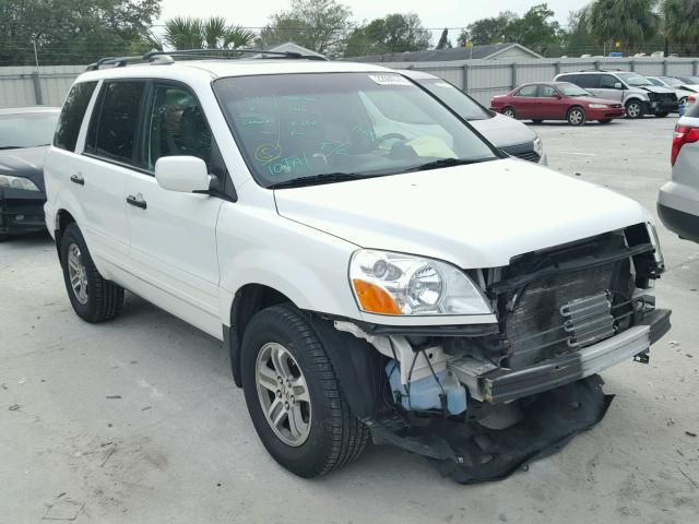 5FNYF18585B001039 - 2005 HONDA PILOT EXL WHITE photo 1