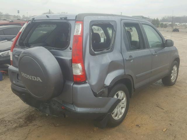 JHLRD78905C003741 - 2005 HONDA CR-V SE BLUE photo 4