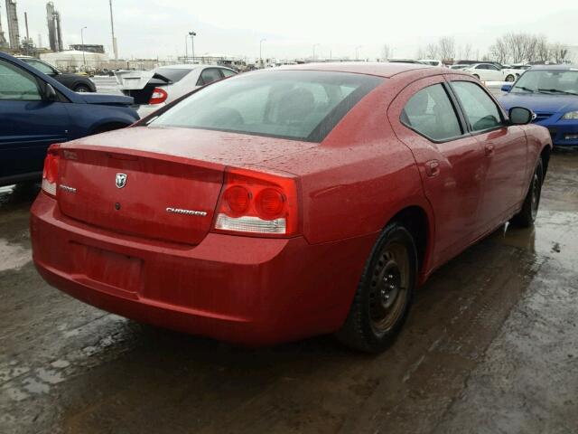 2B3CA4CD2AH112863 - 2010 DODGE CHARGER RED photo 4