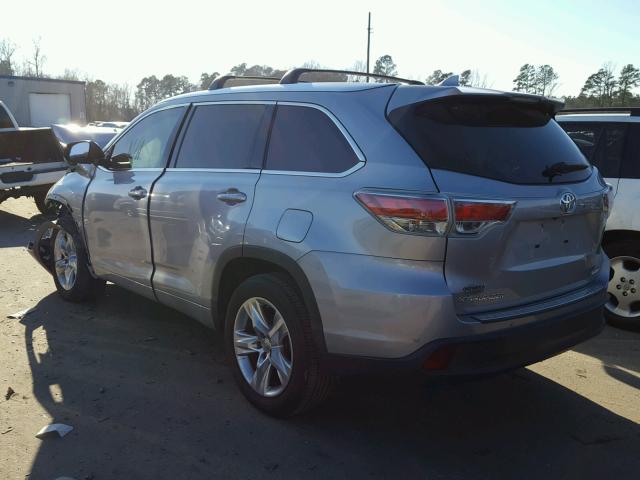 5TDYKRFH4FS093061 - 2015 TOYOTA HIGHLANDER SILVER photo 3