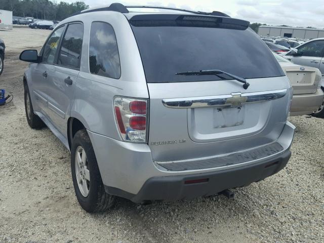 2CNDL13F956190762 - 2005 CHEVROLET EQUINOX LS SILVER photo 3