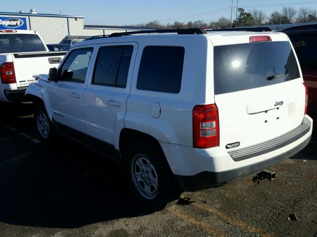 1C4NJPBA5DD238233 - 2013 JEEP PATRIOT SP WHITE photo 3