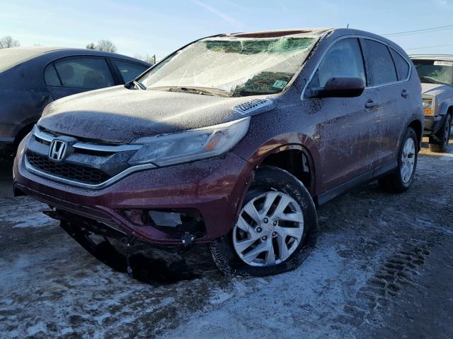 2HKRM4H54GH666116 - 2016 HONDA CR-V EX BURGUNDY photo 2