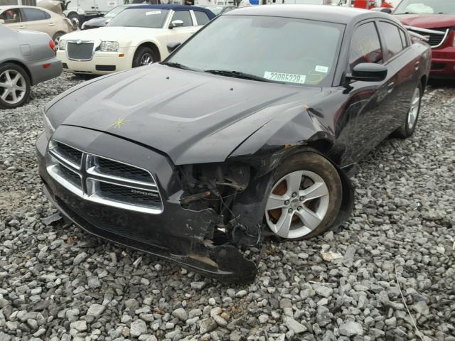 2C3CDXBG6CH159744 - 2012 DODGE CHARGER SE BLACK photo 2