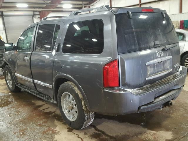 5N3AA08C05N809334 - 2005 INFINITI QX56 GRAY photo 3