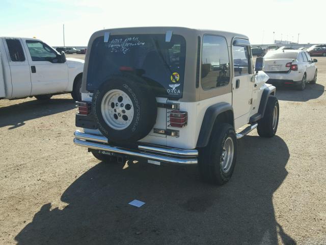 1J4FY19S5XP437632 - 1999 JEEP WRANGLER / WHITE photo 4