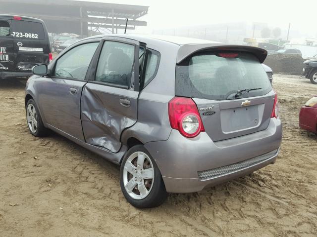 KL1TG6DE1AB111588 - 2010 CHEVROLET AVEO LT 灰色 照片 3