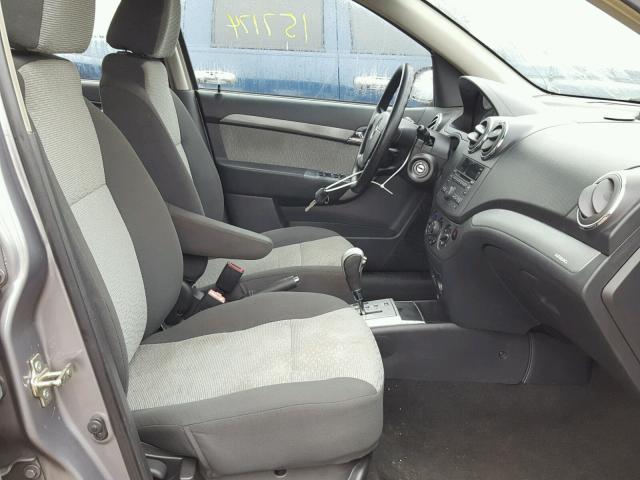 KL1TG6DE1AB111588 - 2010 CHEVROLET AVEO LT 灰色 照片 5