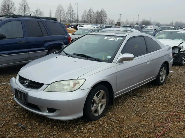 1HGEM22084L028234 - 2004 HONDA CIVIC EX SILVER photo 2
