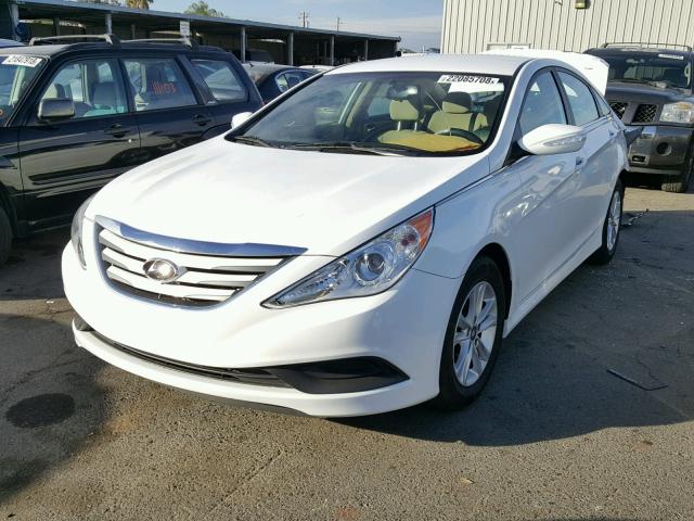 5NPEB4AC7EH913316 - 2014 HYUNDAI SONATA GLS WHITE photo 2