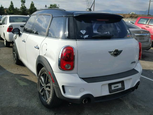 WMWZC3C54CWL81373 - 2012 MINI COOPER S C WHITE photo 3